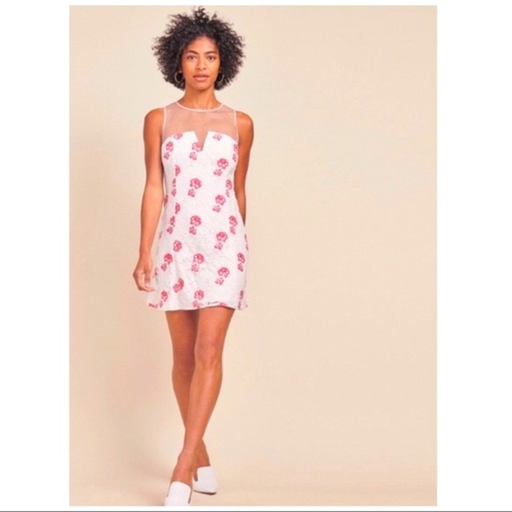 REVOLVE | EMBROIDERED LACE MINI DRESS - Picture 2 of 7